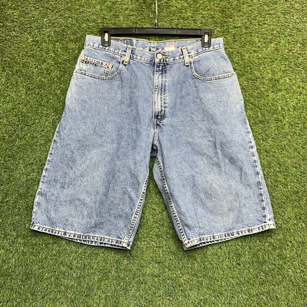 Vintage Levis 550 Jean Shorts Mens 34 Medium Wash Jorts Baggy Skater y2k 90s